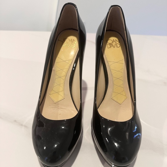 $200 JOAN & DAVID FLIPP Black Patent Leather Designer Platform Pumps 7 - Picture 6 of 7